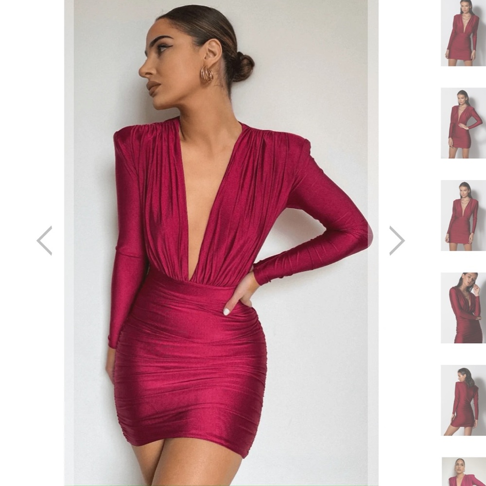 COPY - Runaway the label Tia mini dress - berry